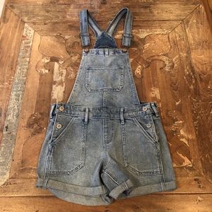 Hollister Boyfriend Short Overalls